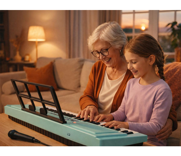 MusicMate Keyboard MM-04 KeyDeluxe Turkusowy - 1588174 - zdjęcie 6